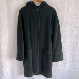 Larry levin wool coat with hood